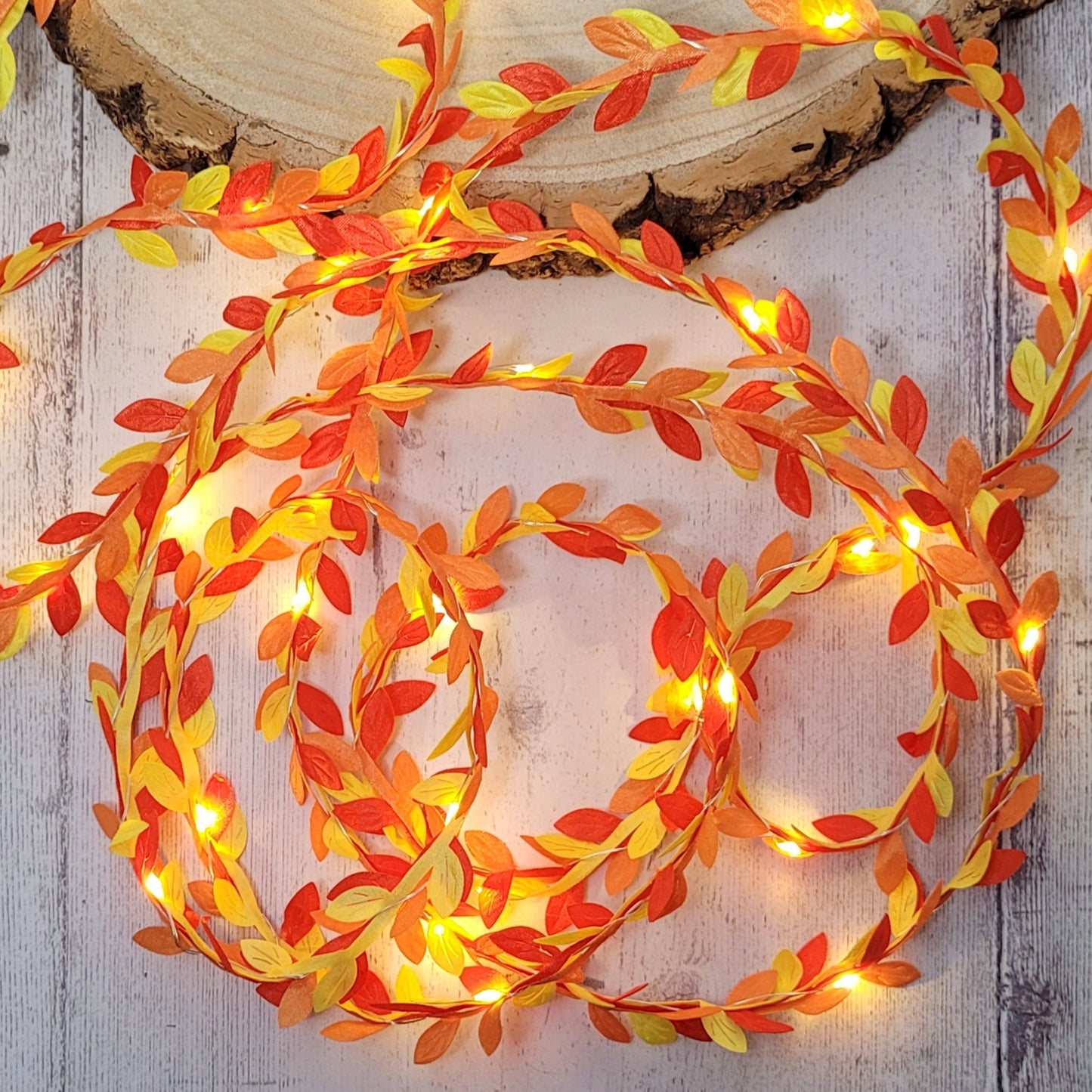 Autumn Coloured Fairy Lights - Red Orange & Yellow