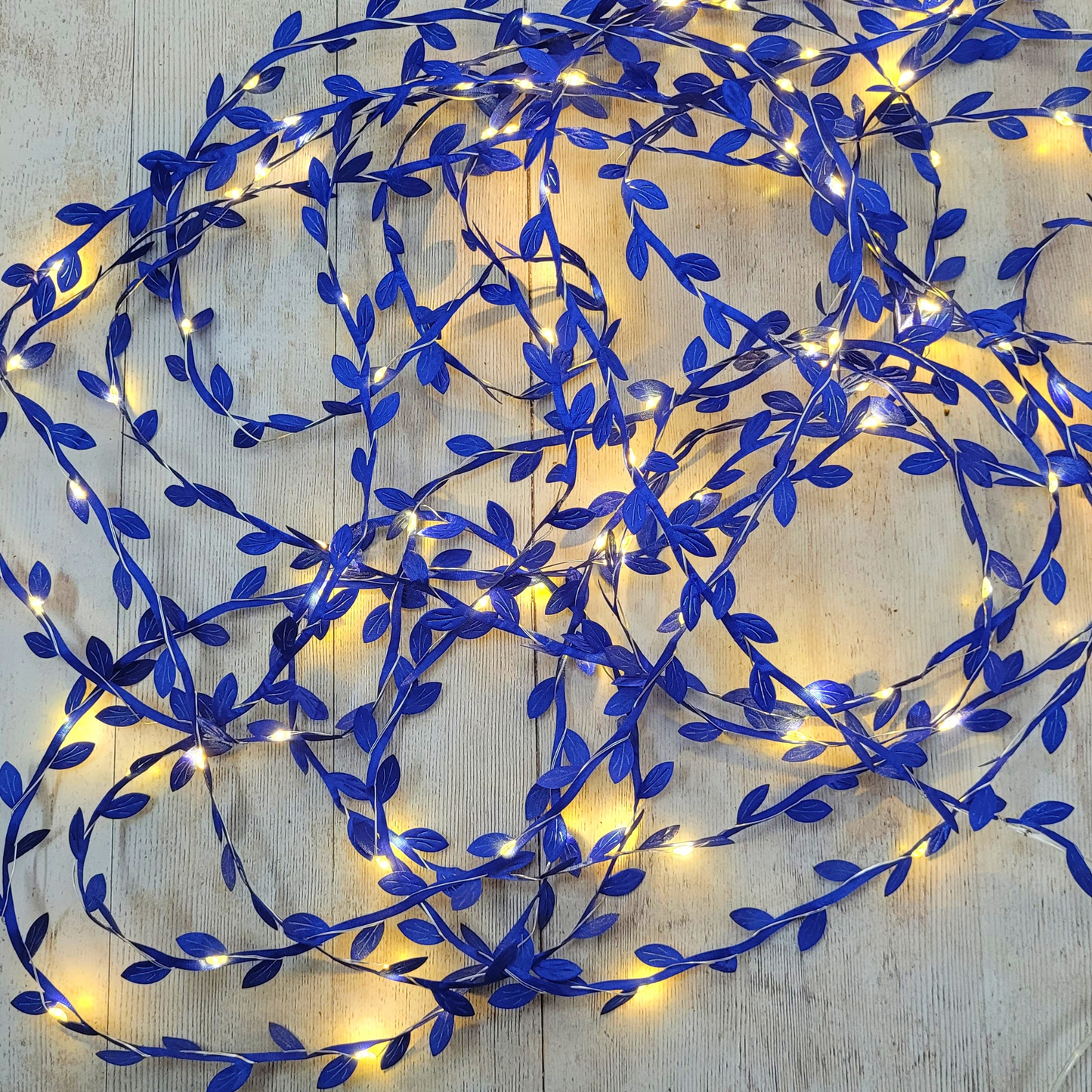 Royal Blue Leaf Fairy Lights