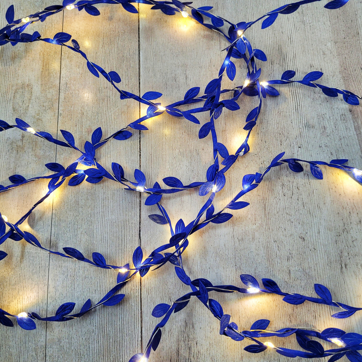 Royal Blue Leaf Fairy Lights