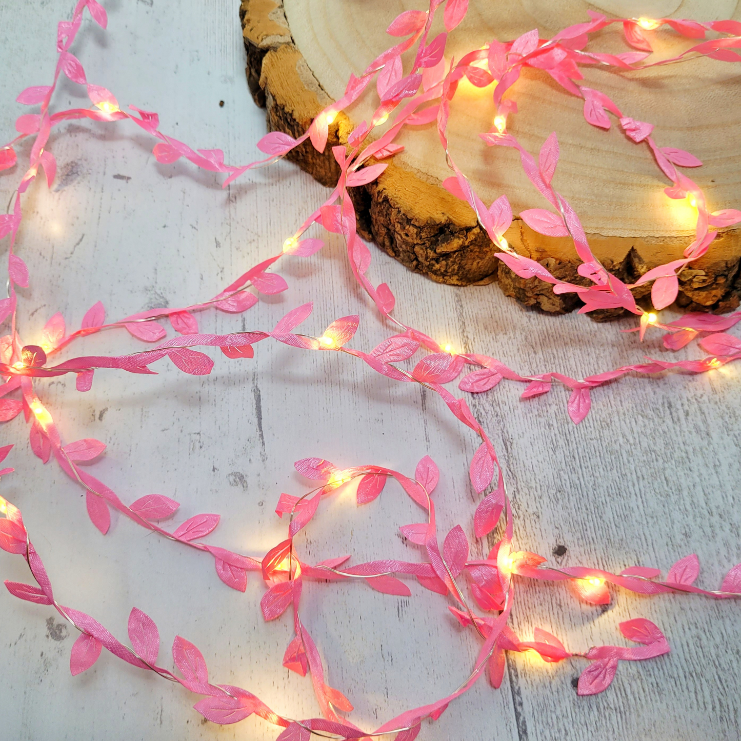 Pink Leaf Fairy Lights