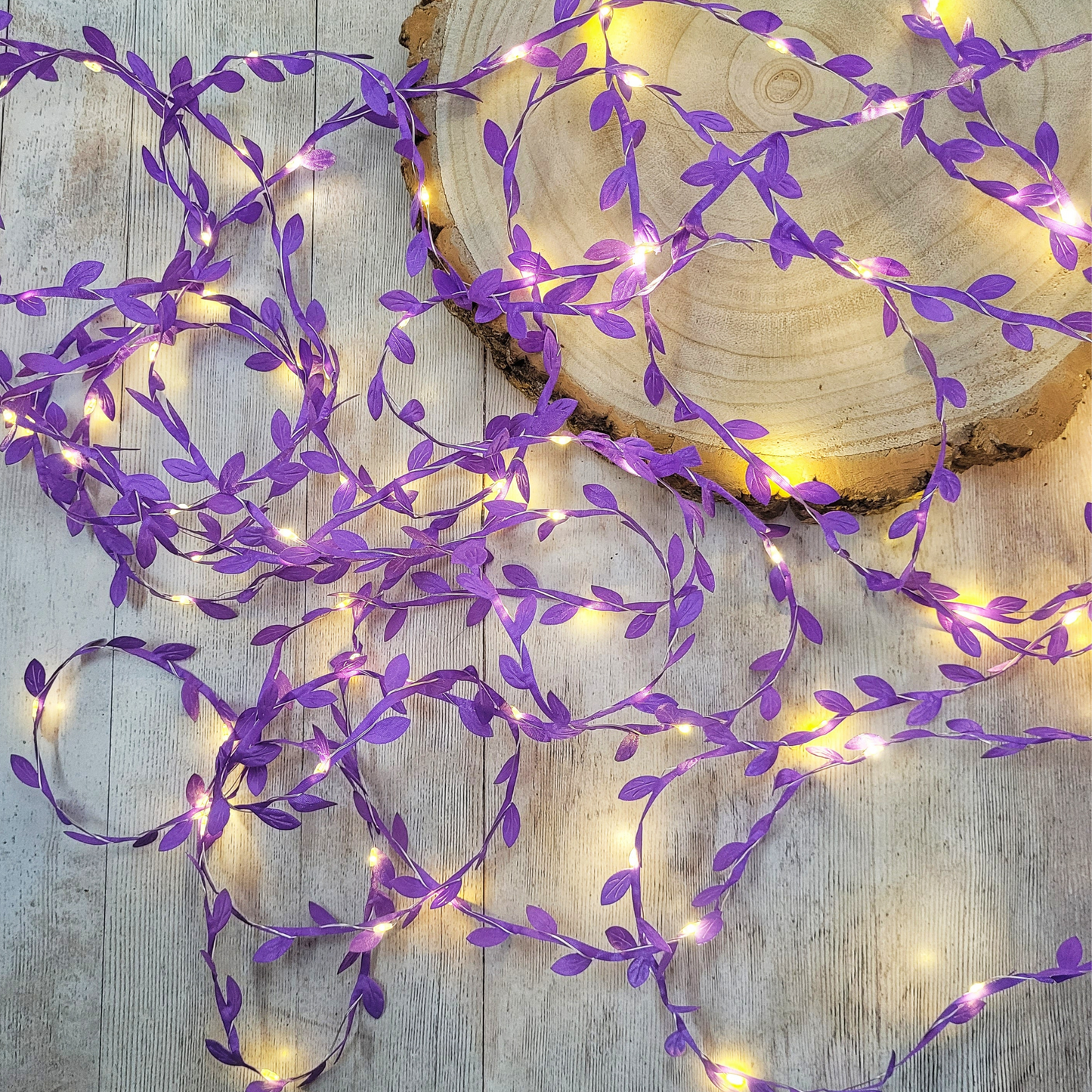 Purple Leaf Fairy Lights