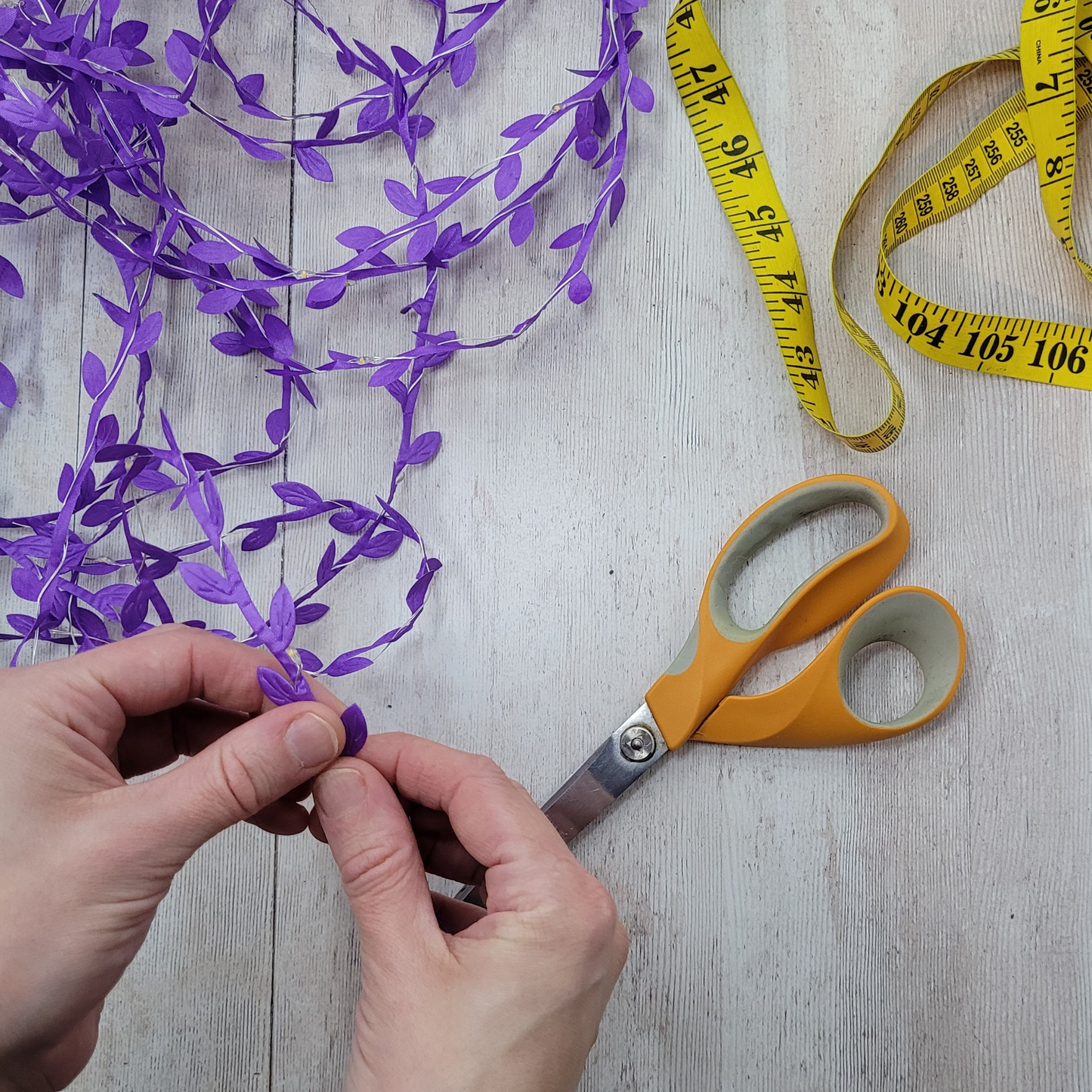 Purple Leaf Fairy Lights