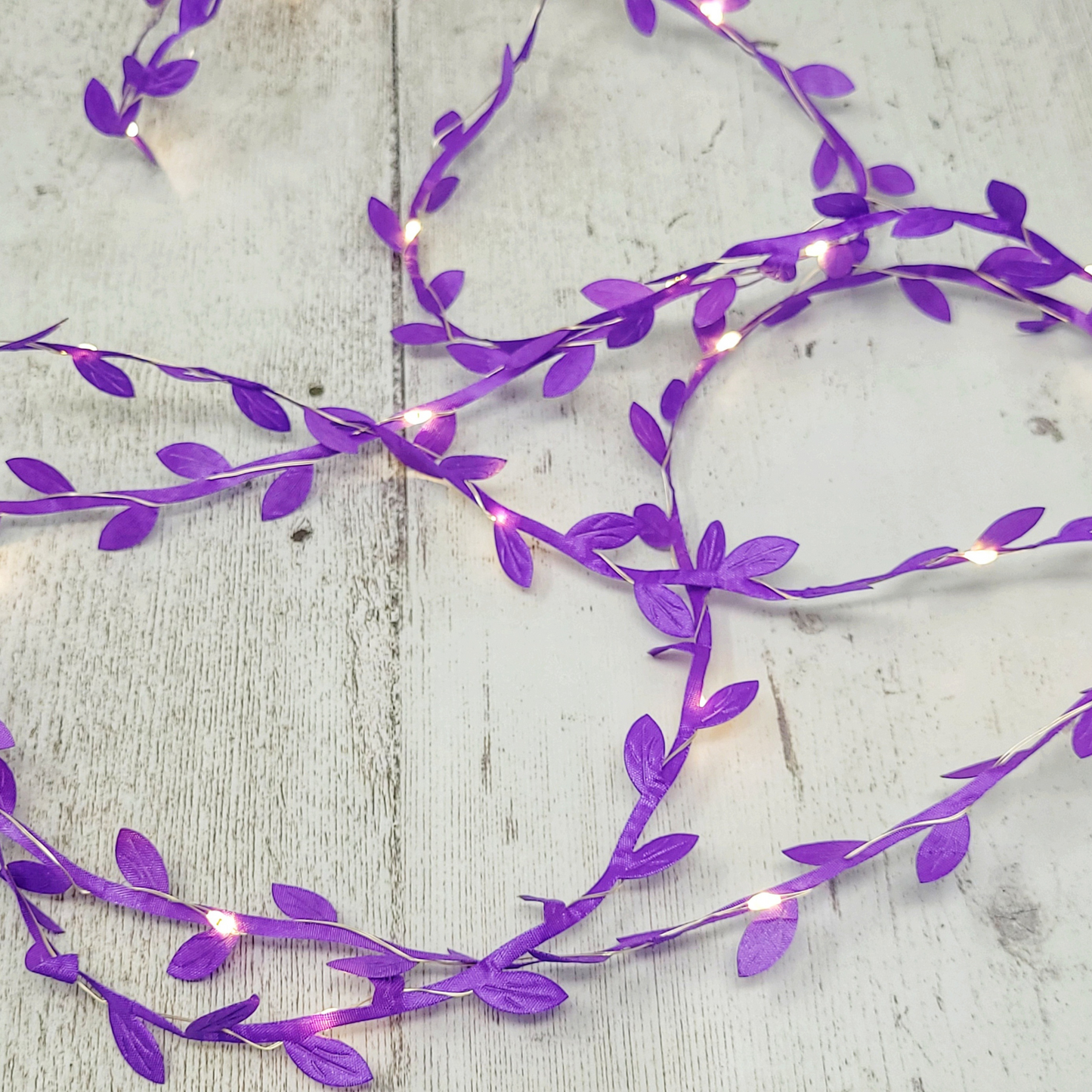 Purple Leaf Fairy Lights