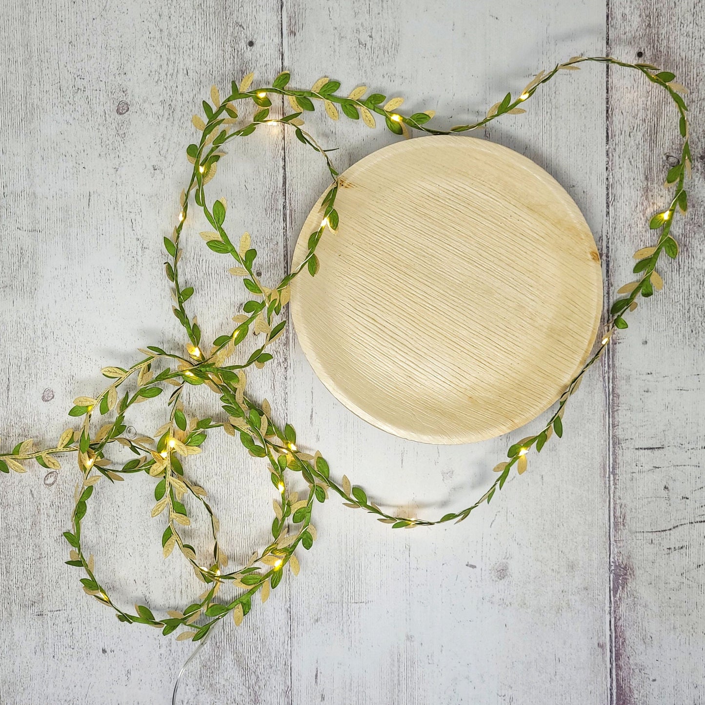 Green & Gold Leaf Fairy Lights
