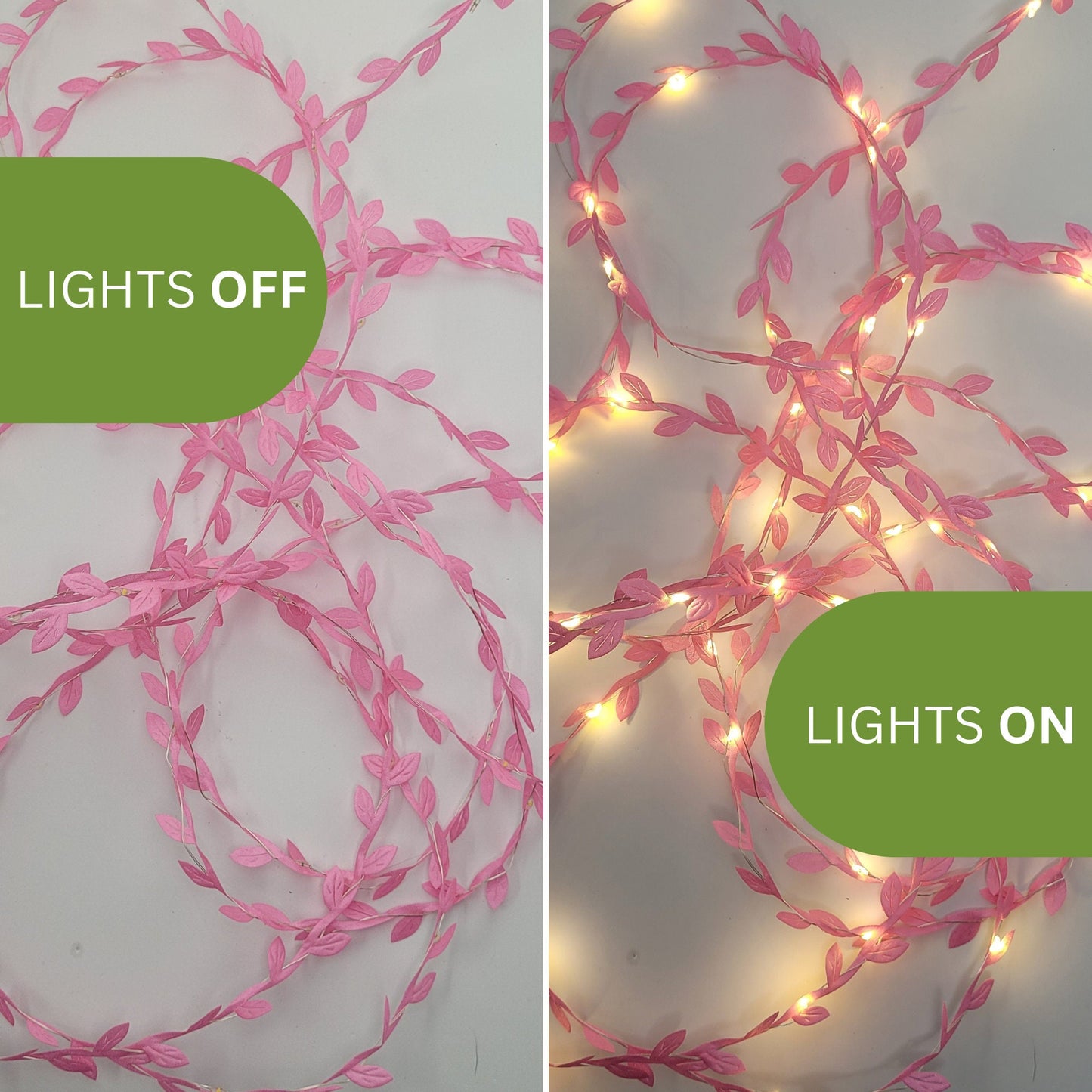 Pink Leaf Fairy Lights
