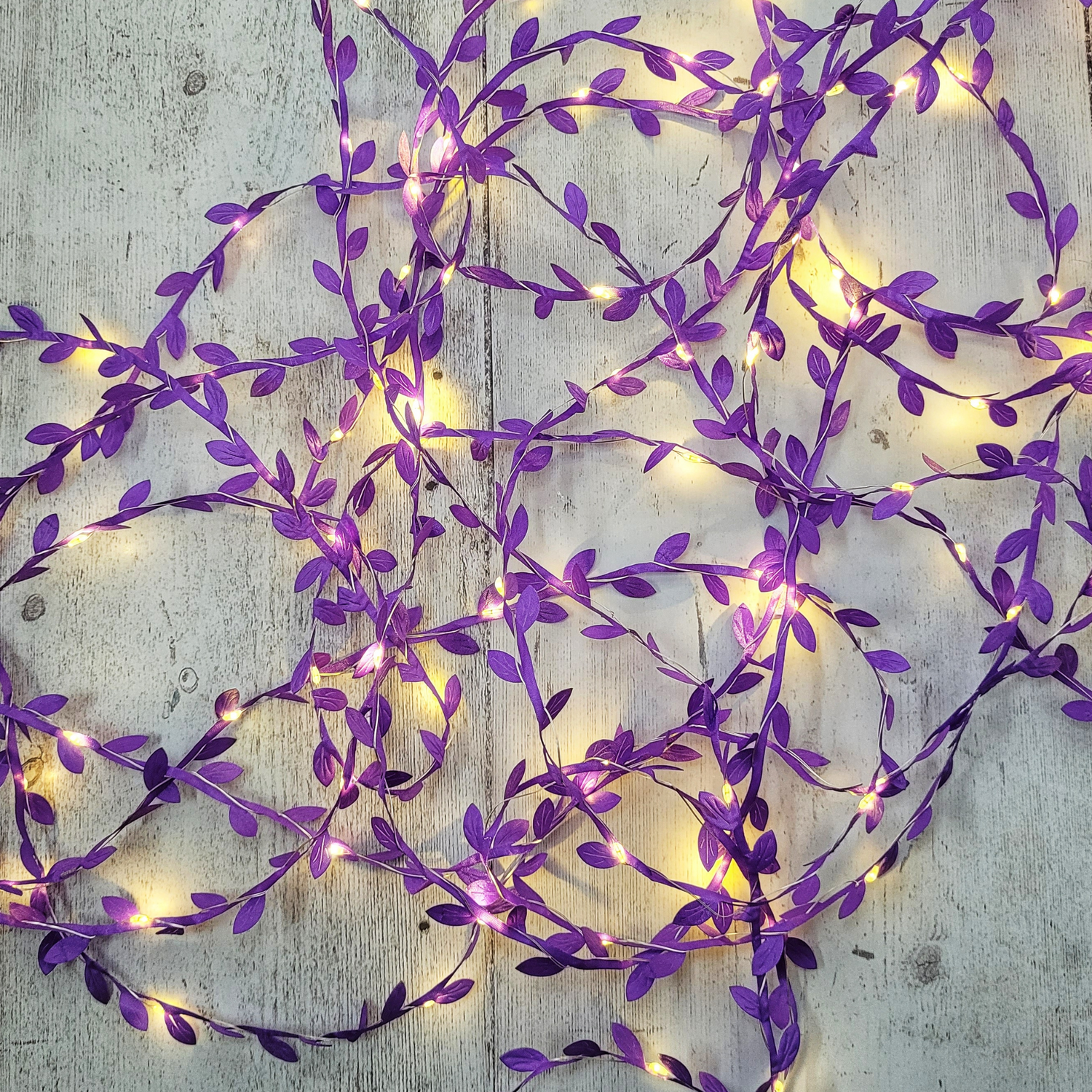 Purple Leaf Fairy Lights