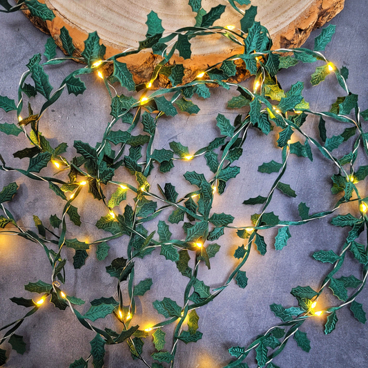 Green Holly Fairy Lights