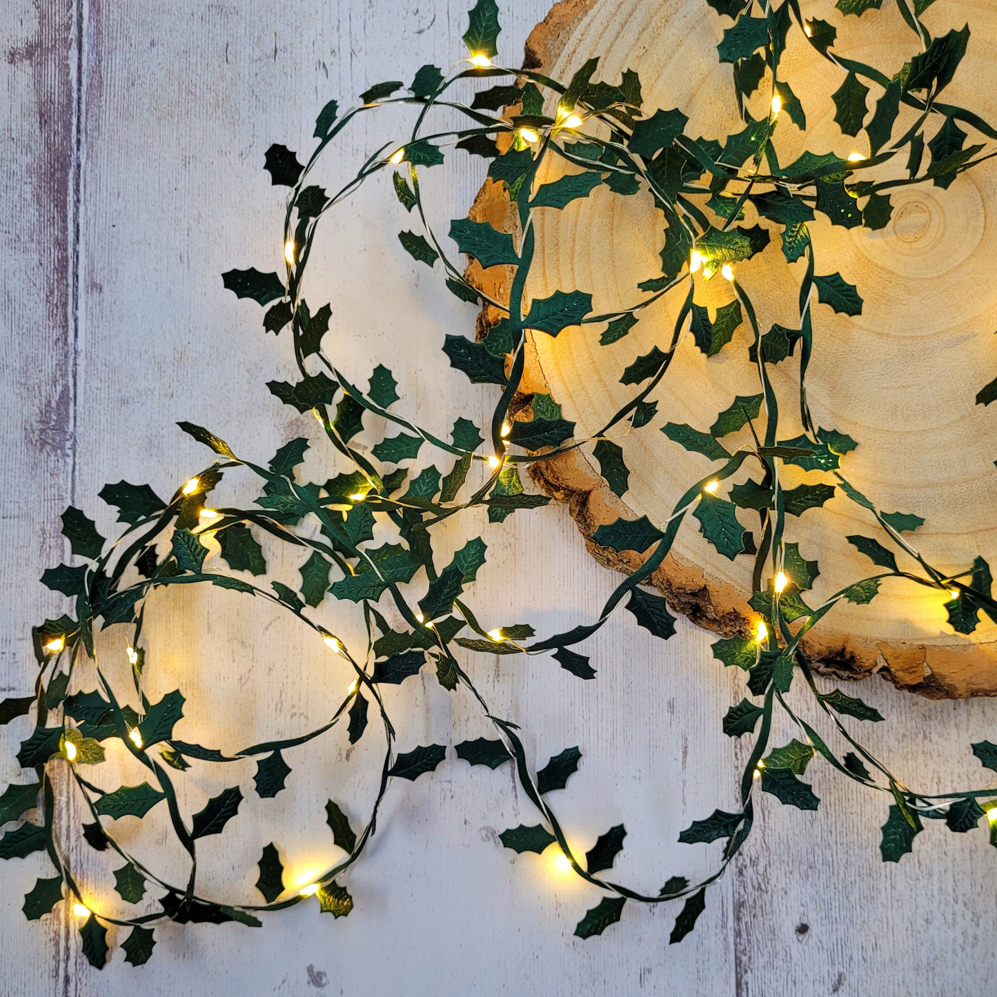 Green Holly Fairy Lights