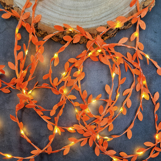 Orange Leaf Fairy Lights